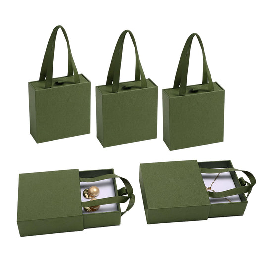 40 pcs paper boxes 9 x 9 x 3.5 cm, green luxury gift storage, jewelry gift storage box for earrings necklaces bracelets rings