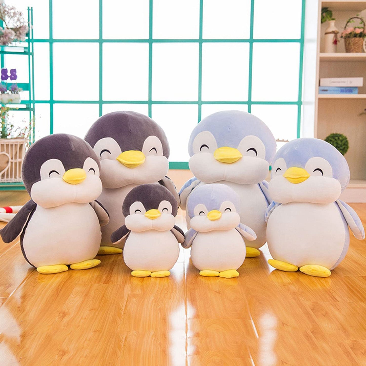 TONGSONG 21.6 Inch Plush Penguin Stuffed Animal Penguin Hugging Pillow with Smile Face Cuddly Plushies Toy Huggable Anime Gifts for Kids and Lovers in Birthday,Valentines,Christmas