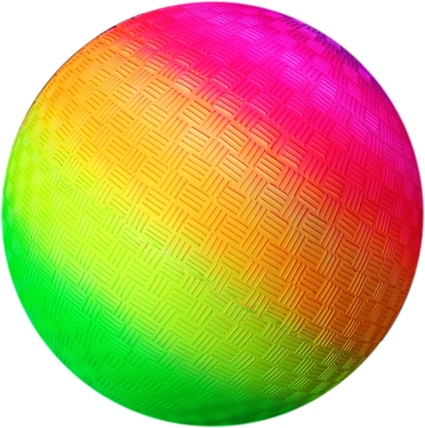 AppleRound 8.5-inch Dodgeball Playground Balls, Pack of 4 Balls with 1 Pump, Official Size for Dodge Ball, Handball, Camps and Schools (Rainbow)