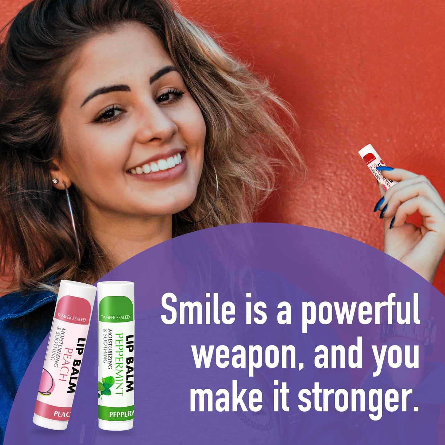 AZEN 12 Pack Lip Balm, Natural Lip Balm Bulk, Lip Care Product, Moisturizing Lip Balm for dry cracked lips - 12 Flavors