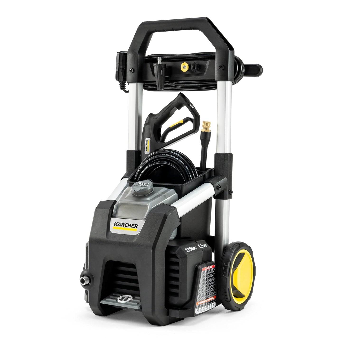 Kärcher Pressure Washer K1700B, CETA Certified, 3 Spray Nozzles, Detergent Tank, for Cars, Driveways, Siding, Patios, 1.2 max. GPM