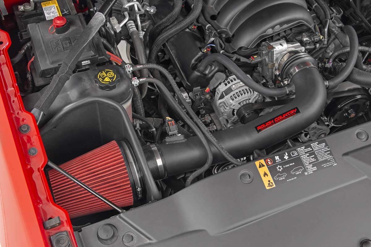 Rough Country Cold Air Intake for Chevy Silverado & GMC Sierra 1500 (2014-2018) 5.3L/6.2L - Increases Horsepower, Towing Power & Acceleration