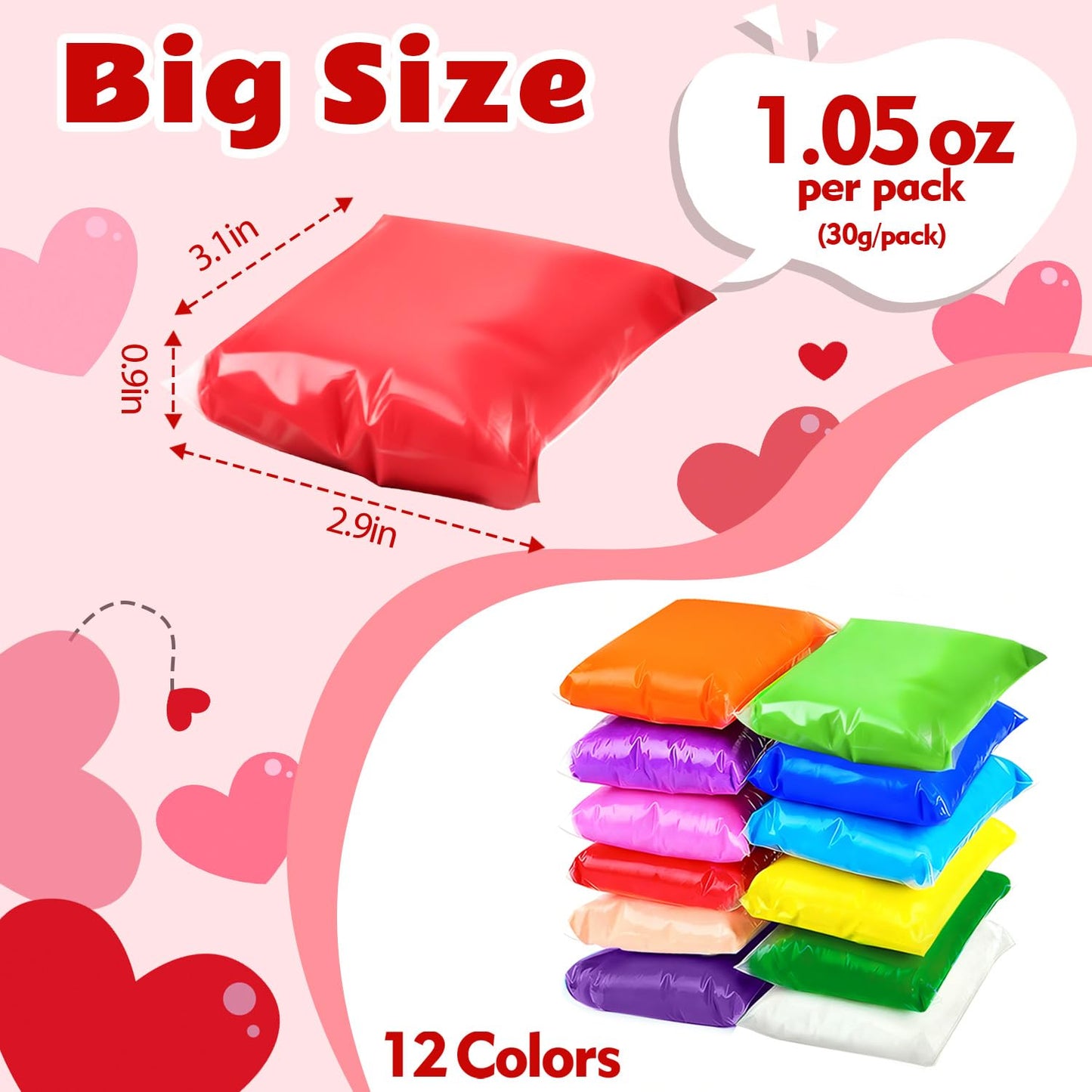 DIY Air Dry Clay Kit Party Favors for Kids-Pack of 1.05-Ounce Modeling Clay Crafts for Kids Ages 3+ Gifts Toys for Girls Boys Birthday Easter