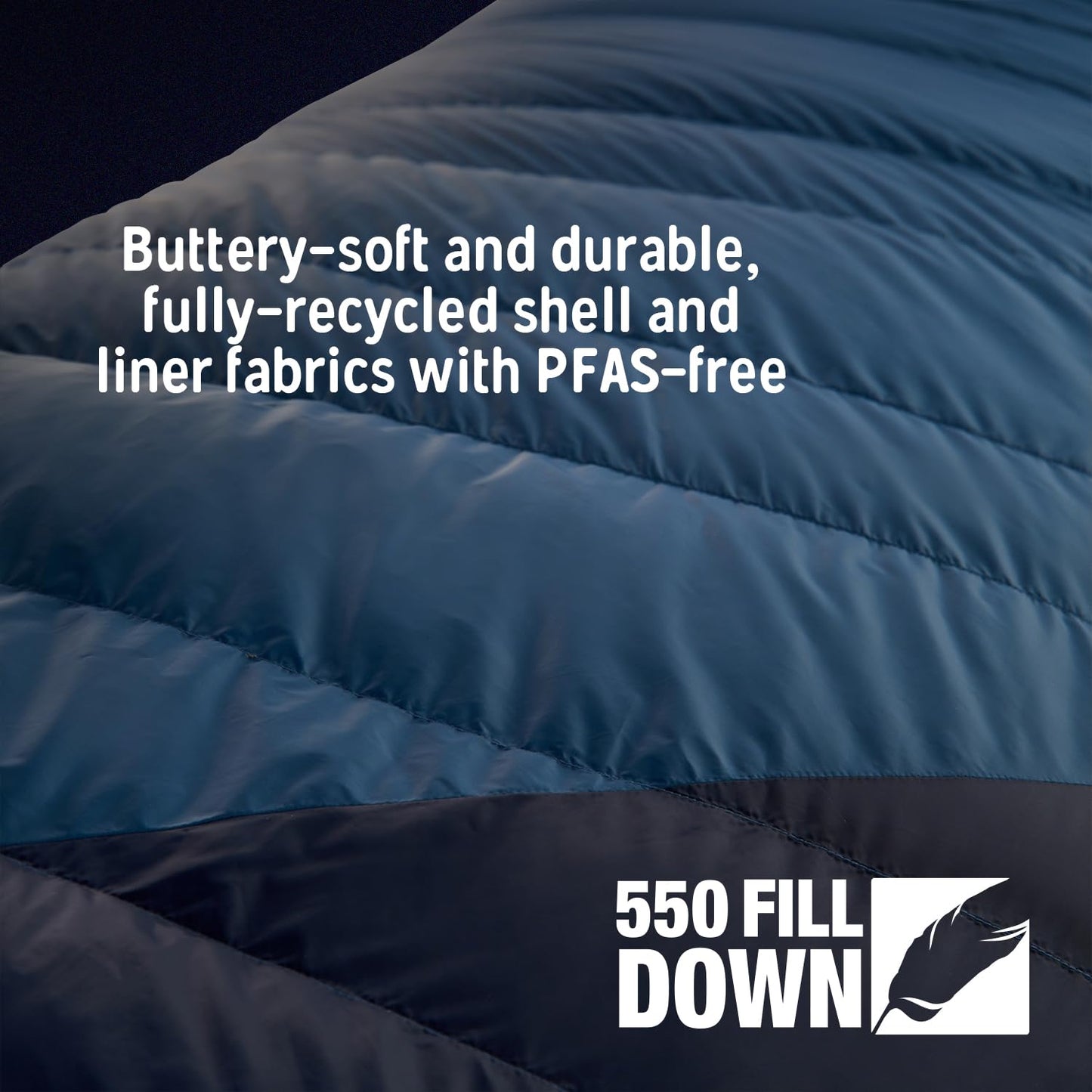 Kelty Cosmic 20 Down Mummy Sleeping Bag for Backpacking, Campers, 550 Fill Power, Recycled Fabrics with PFAS-Free DWR, Designed in Sunny Colorado, USA, 2024 Model (Regular)