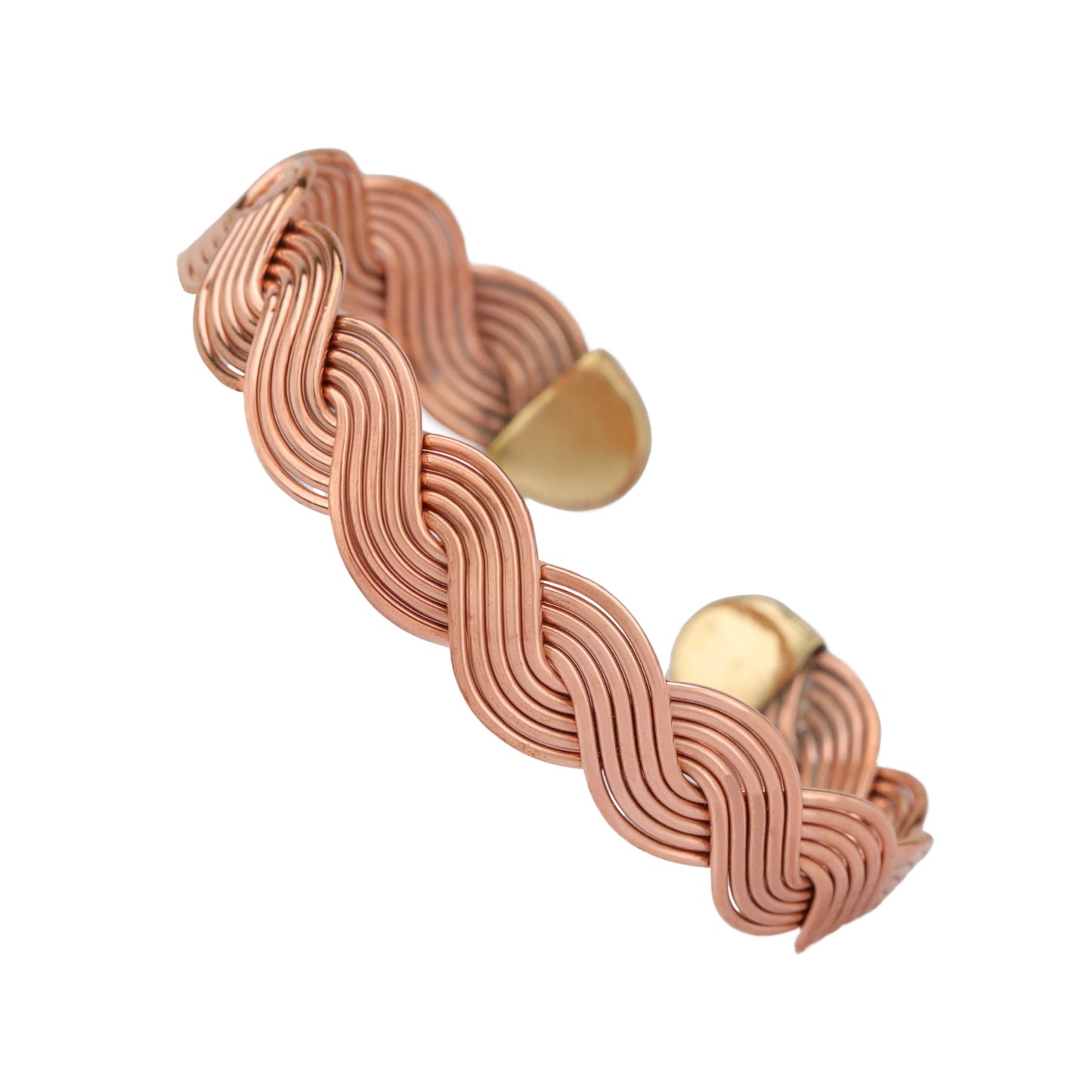 Handmade Elegant Copper Bracelet for Women - Pure Copper Bracelet for Pain Relief and Stress Relief - Adjustable Entwisted Copper Bracelet to Fit many Size Wrist (fancy twisted) (spiral)