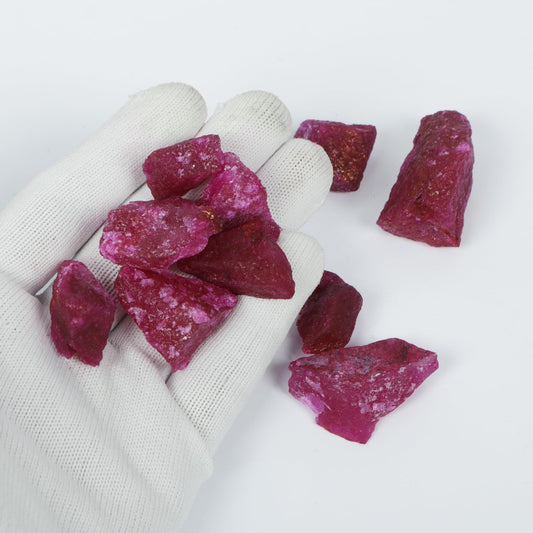 REAL-GEMS Natural Red Ruby Rough Gemstone 30 Carat Approx Raw Uncut Stone For Jewelry Making And Collectors