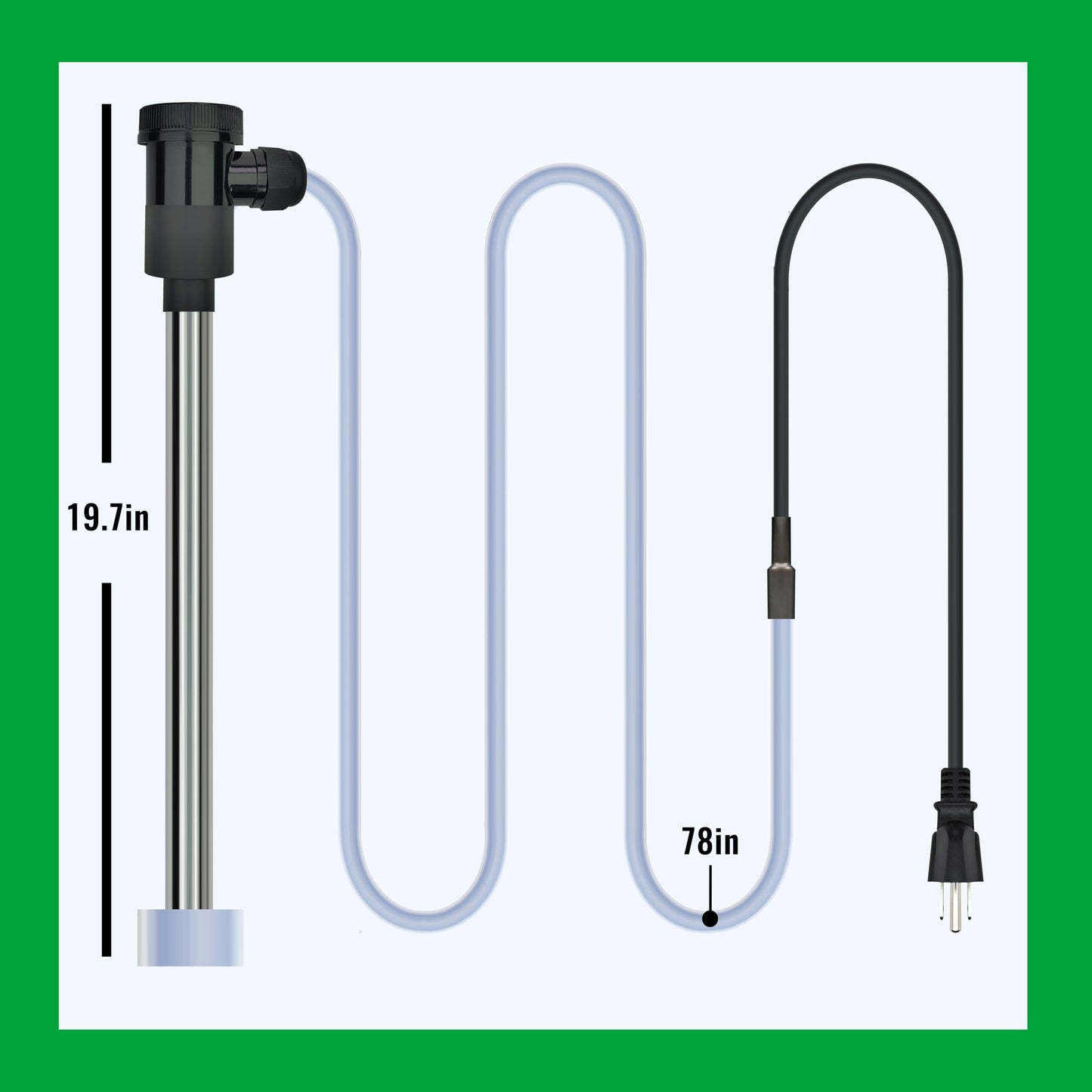 3500W 240V Fully Submersible Water Heater of Hot Tub & Above Ground Pool – Portable Immersion Electric Heater with WiFi Timer & Temp Control for Inflatable Pool, Bucket, Baptism Pool & Bathtub etc
