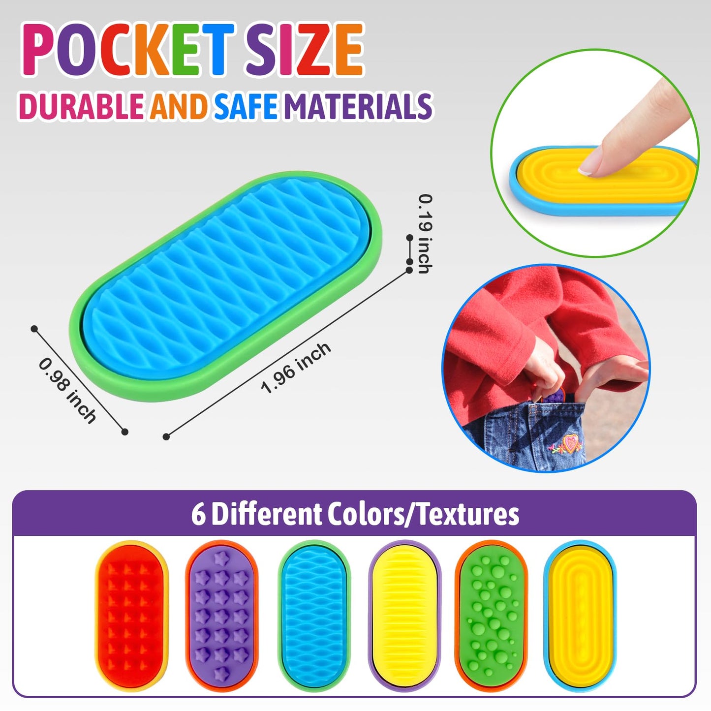 Ziogogco 6PCS Silicone Magnetic Slider Toys，for Adults & Teens, Relieves Stress and Anxiety in Children with Autism. A Must-Have Toy for Office Desk Toy, Stocking Stuffers for Women Men Teen Gift