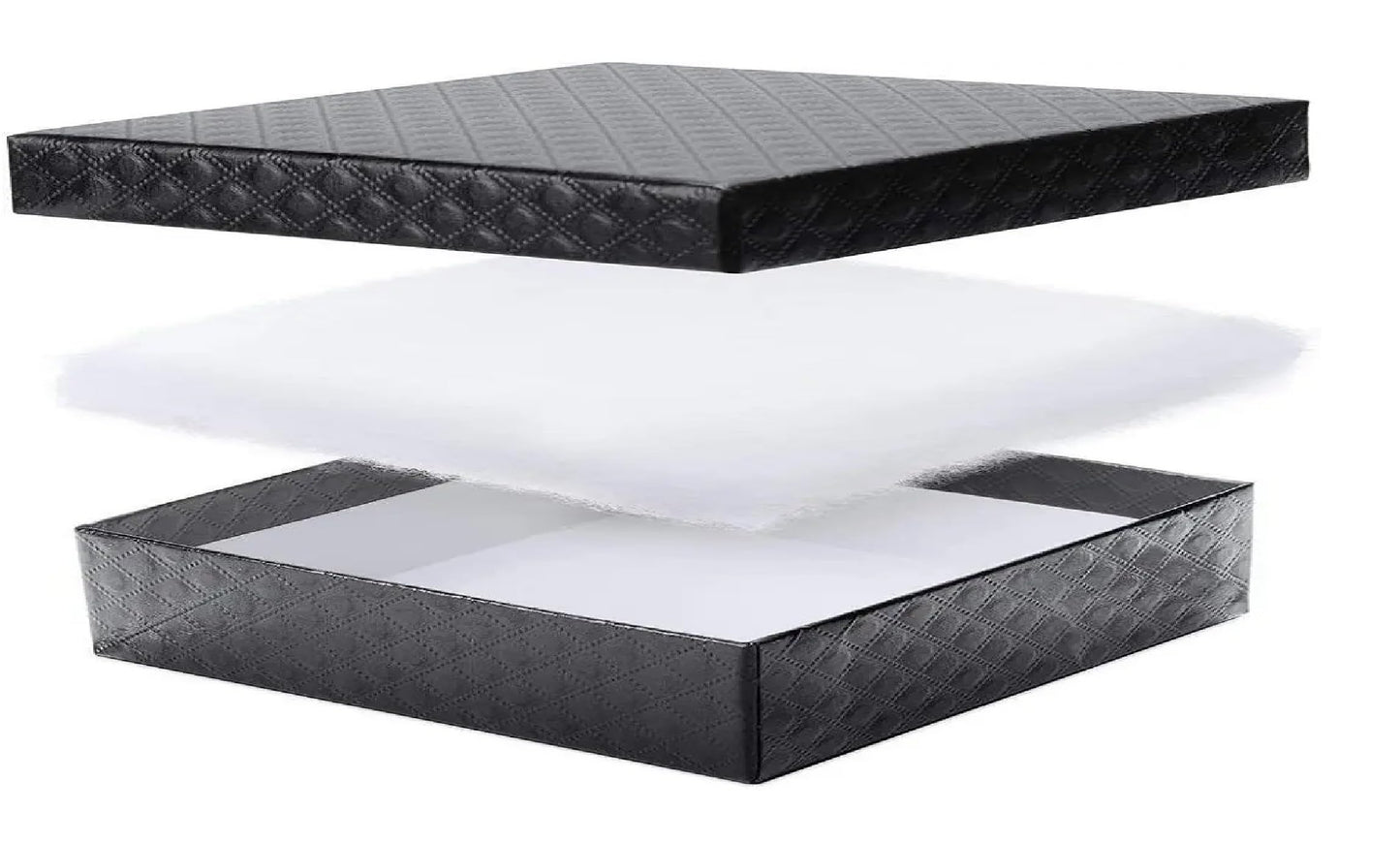 RJ Displays Jewelry Gift Boxes – 6 Pack Matte Black Cotton-Filled Cardboard Box for Necklace, Bracelet, Earring,Ornament Gifts,Jewelry Boxes with Lids, Bulk Gift Packaging – 7 1/8" x 5 1/8" x 1 1/8"