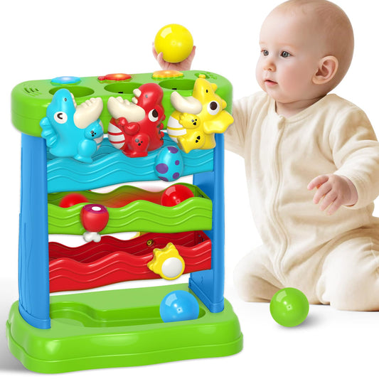 LACCHOUFEE Feed The Dinosaur, Interactive Toddlers Toy, 1+ Year Old Baby Boys & Girls Gift, Musical Toys for Infant One Year Birthday Present, Babies Ages 6-12-18-24 Months Education Learning Toys