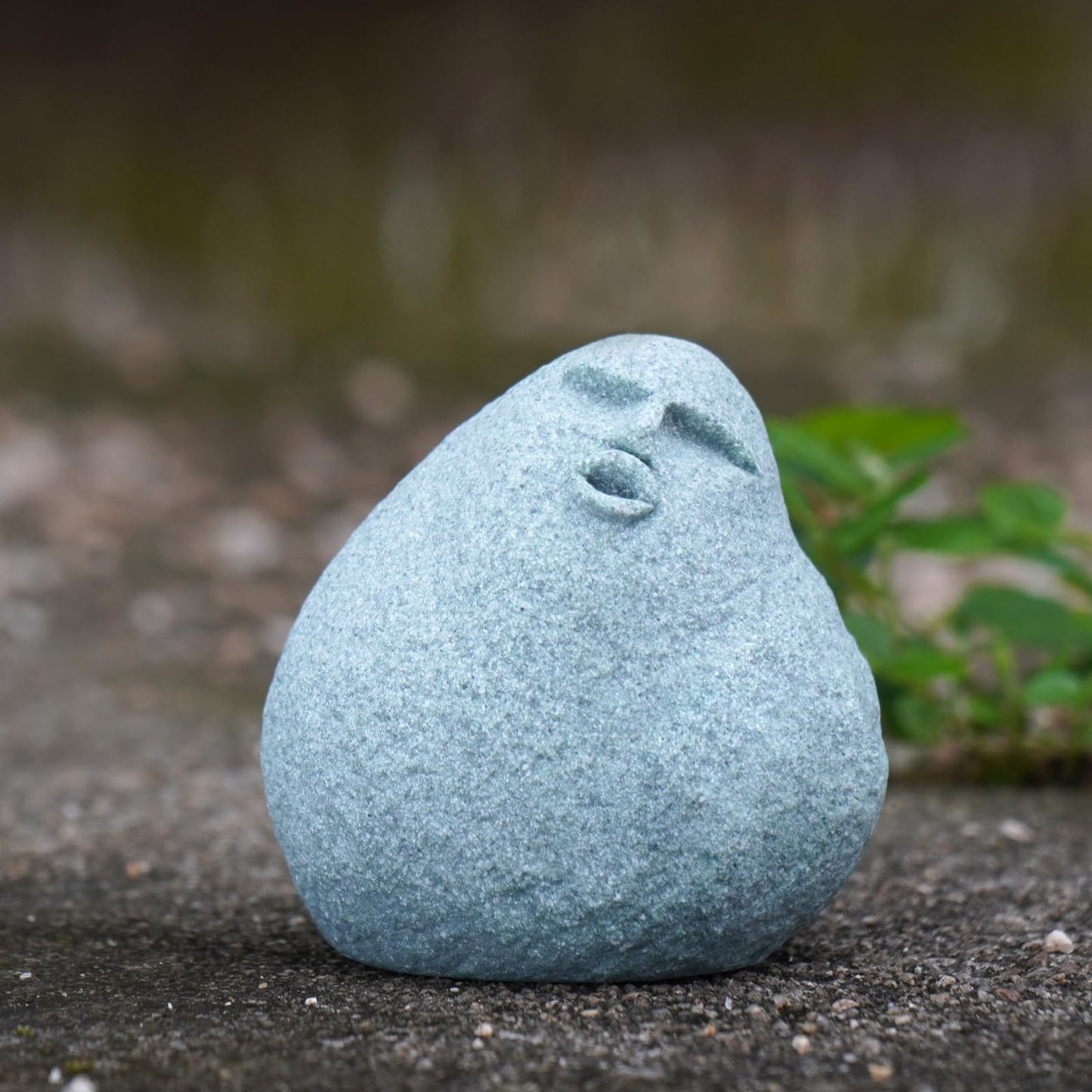 Daisylily Cute Stone Primitive Man Figurine: Funny Stoneman Statue for Outdoor Decor, Carving Face Garden Home Decoration Fish Tank Ornament - Stone Man C