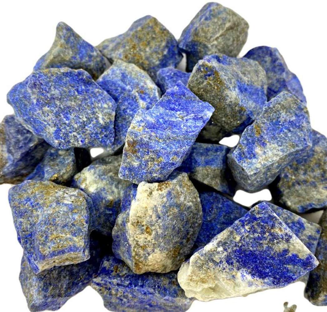 Zenkeeper 1Lb Lapis Lazuli Crystal Stone Natural Raw Stones & Fountain Rocks for Tumbling, Cabbing, Polishing, Wire Wrapping, Wicca & Reiki Crystal Healing