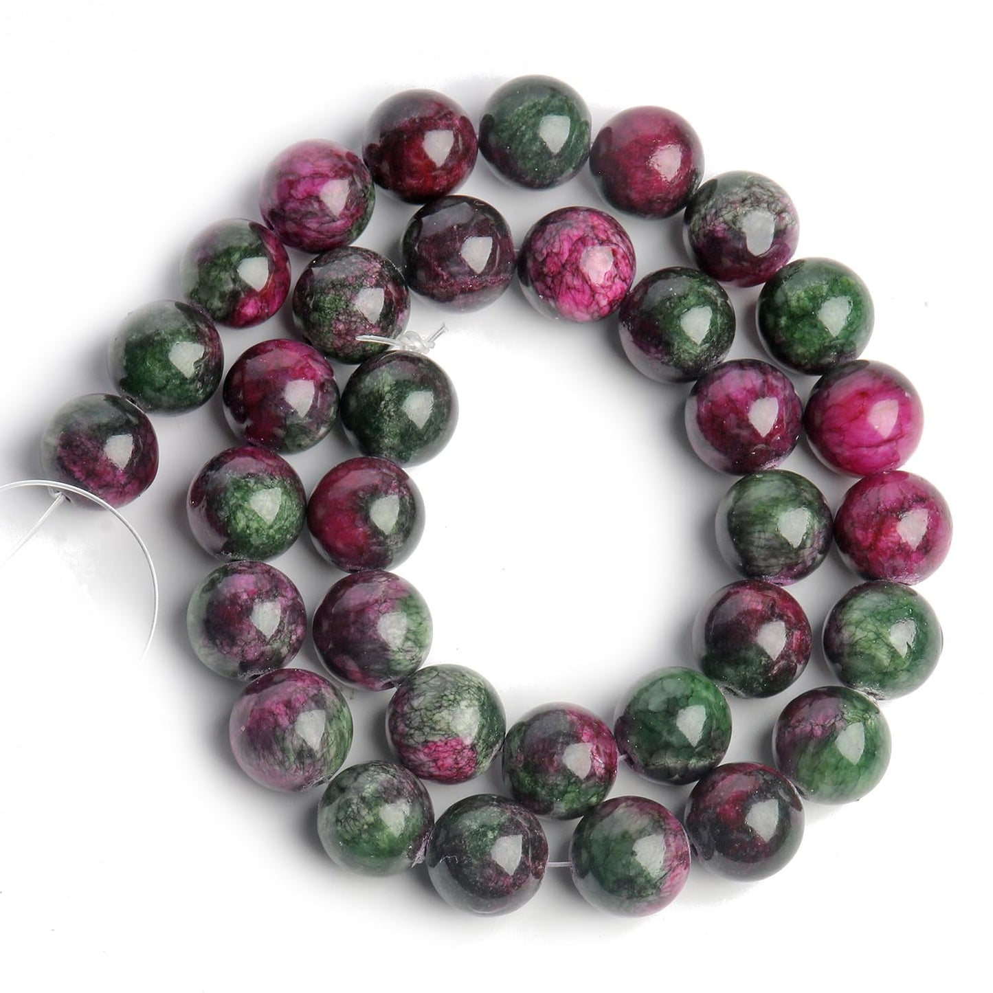 NITOPUPU 8mm 45pcs Tourmaline Persian Jade Natural Stone Beads for Jewelry Making Supplies, Round Crystal Beads for Bracelets Necklace DIY Crafts