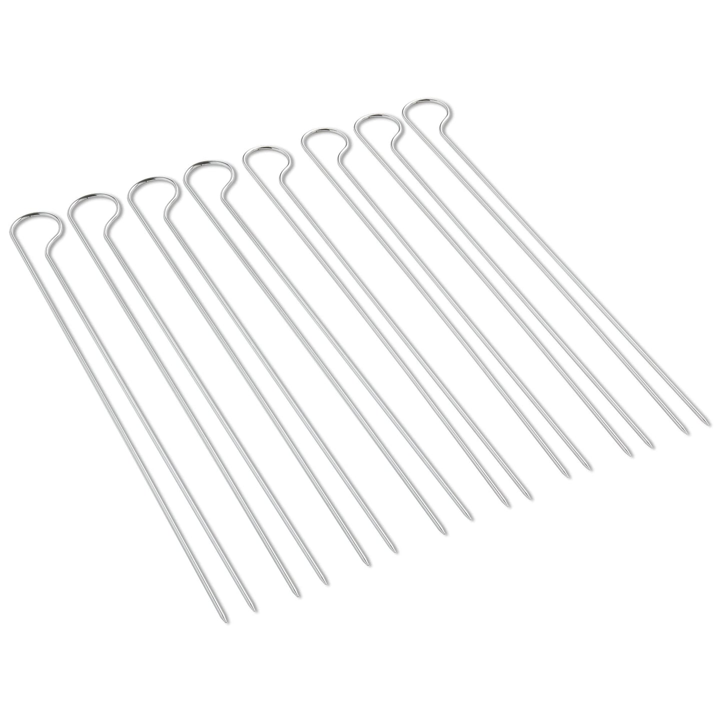 Weber Grilling Skewer Set – 8‑Piece Dual‑Pronged Stainless‑Steel BBQ Skewers for Secure, Even Grilling of Kebabs, Veggies & Meats