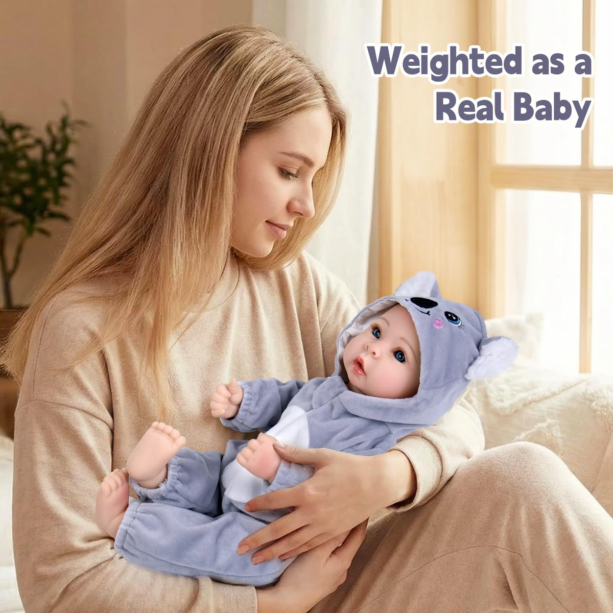 Aori Boy Baby Dolls 17 inches, Real Life Baby Boy Doll with Feeding Kit Included, Life Like Baby Dolls that Look Real, Newborn Baby Boy for Kids, Birthday, Pretend Play