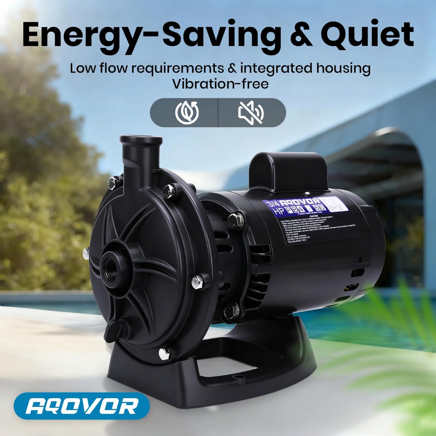3/4 HP PB4-60 Booster Pump, Replace for polaris PB4-60 Pool Booster Pump, Fit for polaris 180 280 380 480 3900 Pressure Side Pool Cleaners, 115V/230V 60Hz Pure Copper Motor with Hose & Fittings