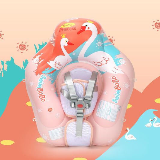 Baby Pool Float with Canopy and Safety Seat Size Improved Infant Pool Floaties Swimming Pool Toys for The Age of 3-36 Months (Pink, Large)
