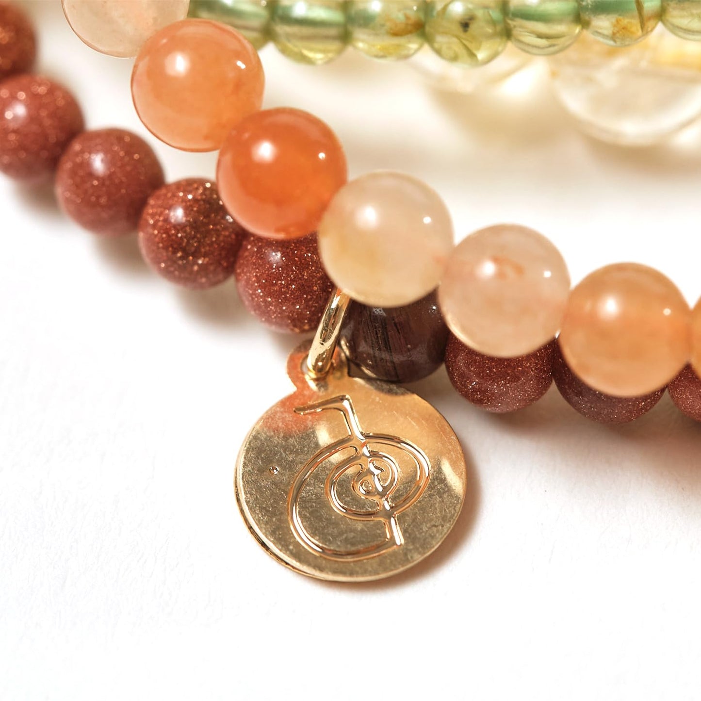 Success Crystal Bracelet Stack 4mm – Healing Stone Beaded Bracelets – Citrine, Peridot, Red Aventurine, Goldstone - Spiritual Energy Jewelry for Abundance, Growth, Manifestation Power, and Ambition - Elastic, Unisex, Gift-Ready