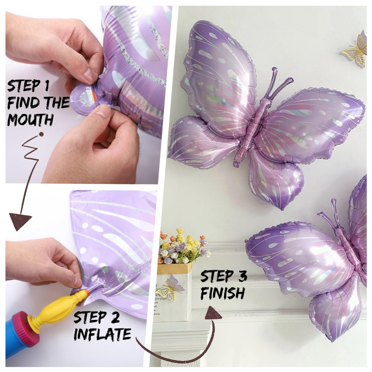 Spring Floral Butterfly Balloon Arch Kit,137Pcs Pastel Lavender Purple Yellow Balloon Garland with Daisy,Butterfly Foil Balloons for Wildflower Fairy Baby Shower Birthday Garden Tea Party Decorations
