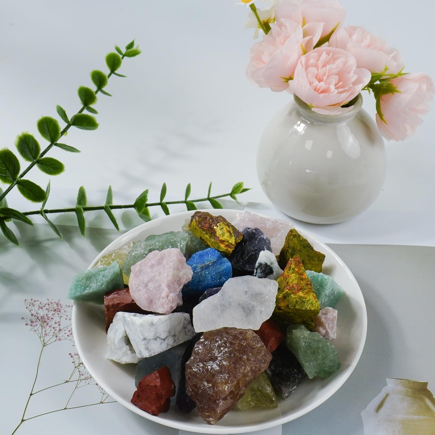 Raw Crystals, Large 1.2-2.0" Healing Crystal Natural Rough Stones for Intuition,Chakra,Meditation,Decoration,Polishing,Energy Work (Redquartz, 3.5oz-0.8-1.2"raw Crystals)