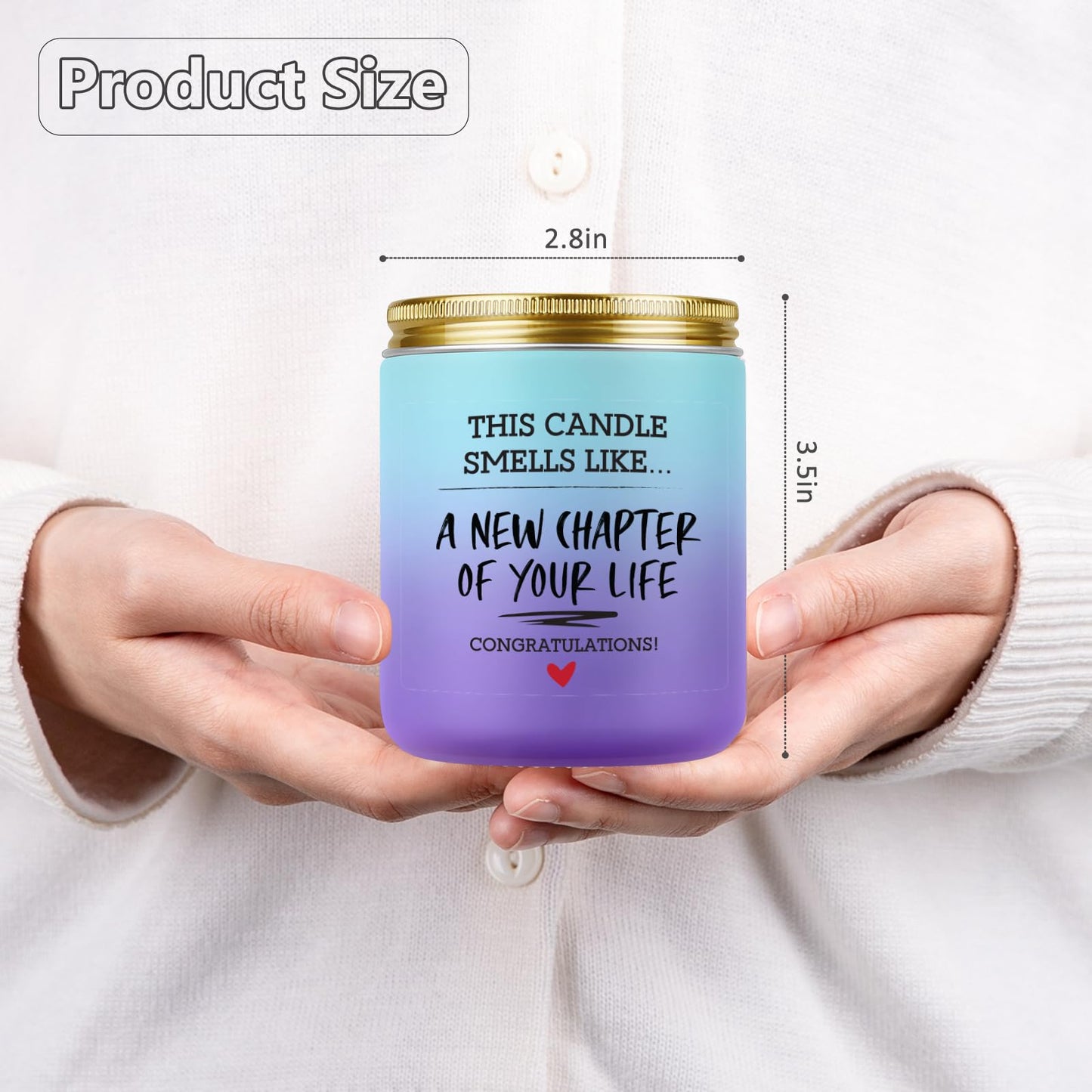 Fairy's Gift New Chapter Candle, Congratulations Gifts for Women Men, Coworker Friend, Leaving Job, New Beginnings Gifts for Women Men, Breakup, Divorce, Retired, Moving Away Congrats Presents Ideas