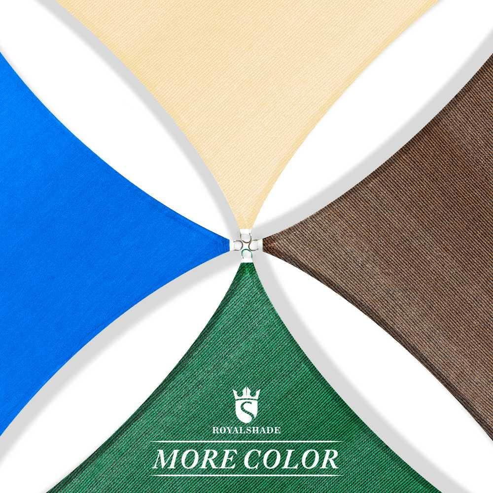 Royal Shade 8' x 16' Beige Rectangle Sun Shade Sail RS-SLR, UPF50+ 95% UV Blockage, 200GSM Commercial Standard Heavy Duty, Water & Air Permeable Canopy Mesh Fabric for Patio (We Make Custom Sizes)
