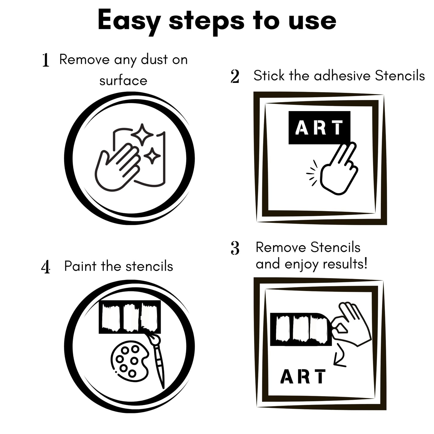 2 Inch Adhesive Number and Letter Stencils for Painting, Glass Etching & Wood Burning, 315 Peel and Stick Stencils Vinyl for DIY Crafts on Wood, Glass, Fabric, Wall, Mailbox and More (CleaStik)