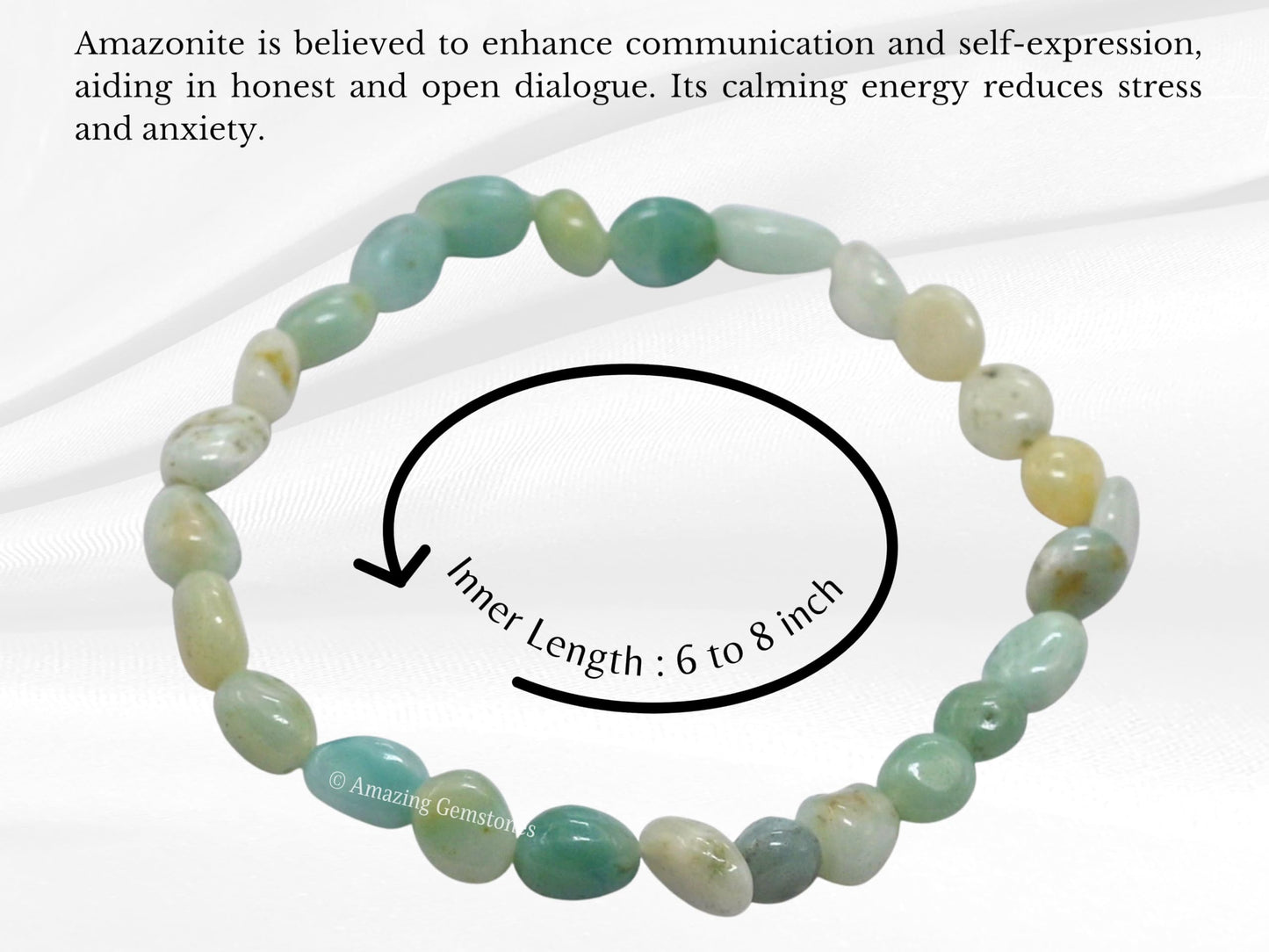Amazing Gemstone Amazonite Bracelet for Women Men's Gifts - Chakra Protection Mens Bracelet - Amazonite Crystal Tumbled Stone Bracelet Gemstone Beaded Bracelet Pulseras Para Hombres Mujer Christmas
