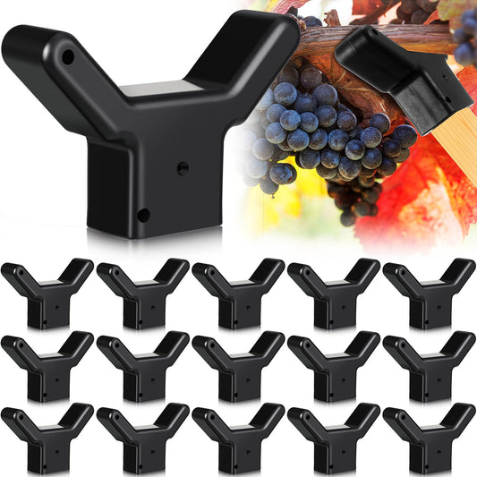 Yungyan 16 Pcs Tree Support, Plastic Fruit Branch Support Device Tree Brace Prevent Them from Breaking for Vineyards Ornamental Gardens Orchards Fits on Standard 1.57 x 1.57 Inch Lumber (Black)