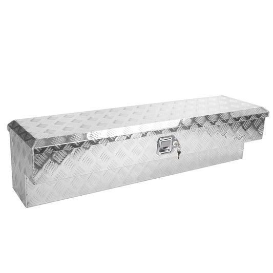 Vigorighter 48 Inch Side Mount Truck Tool Box, 48"X13"X12.5" Aluminum Pickup Truck Bed Tool Box Storage Toolbox, Silver