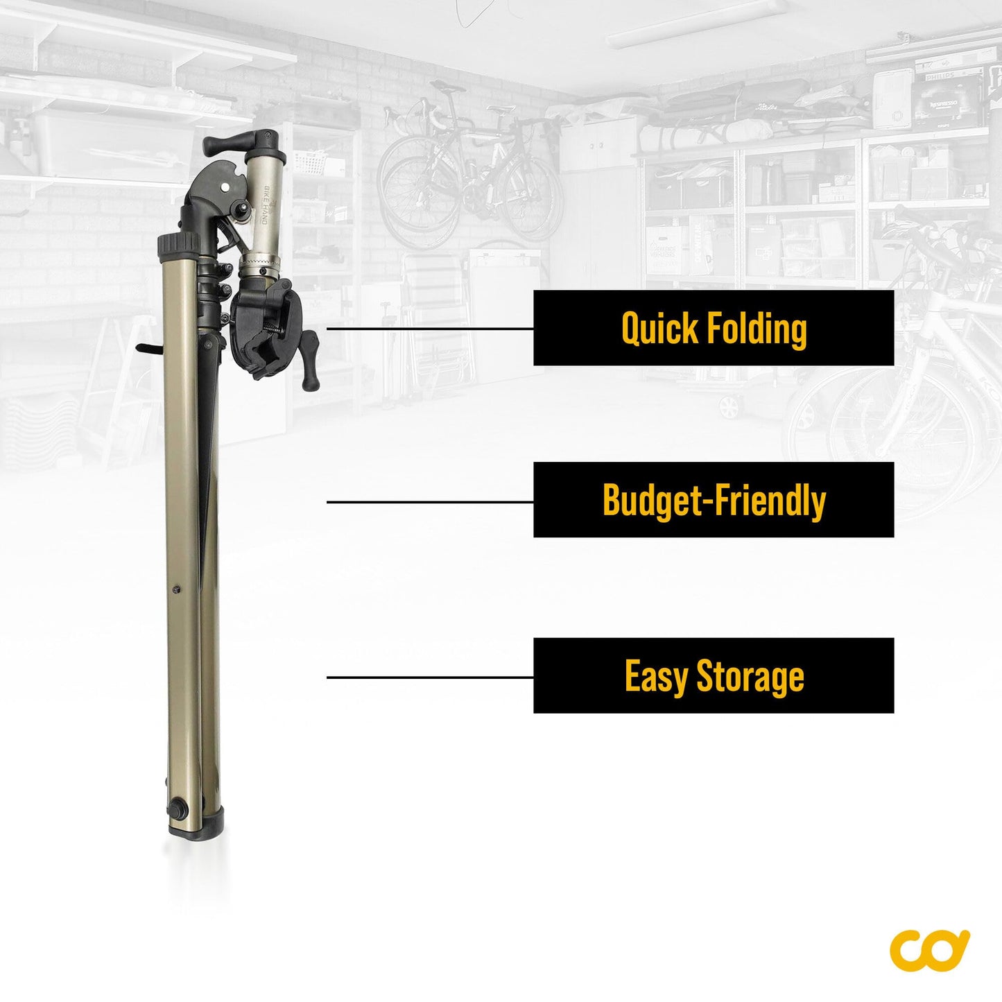 BikeHand Bike Repair Stand - Home Portable Bicycle Mechanics Workstand - for Mountain MTB Road Bikes Maintenance - Max. 110 lbs