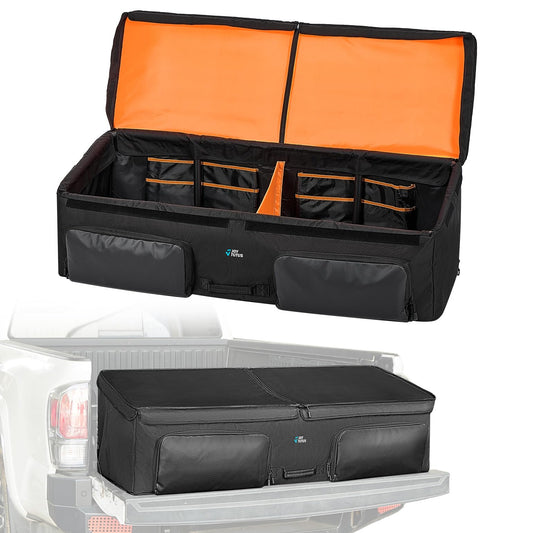 JOYTUTUS Truck Bed Cargo Box Organizer for Pickup, Truck Bed Cargo Bag, Storage Organizer Carrier Accessories for Groceries, Golf, Easily Slide in and Out, Easy Access