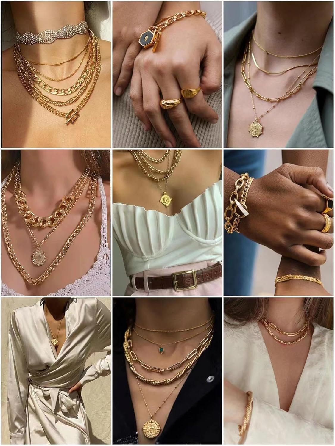 Magnetic Jewelry Clasps, 925 Sterling Silver, Strong Magnetic Closures for Necklaces and Bracelets (4pcs Golden)