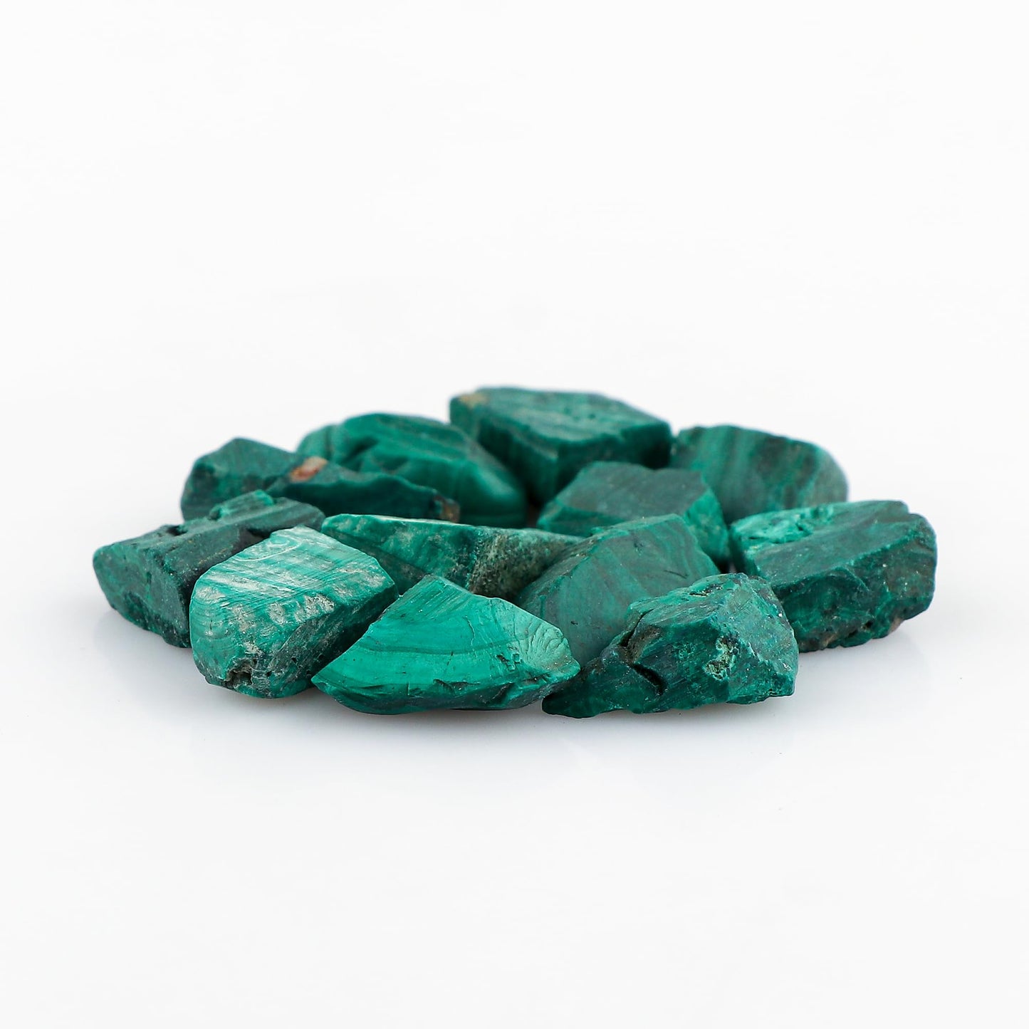 CRYSTALIS 100cts Natural Malachite Raw Crystals, Loose Gemstone Wholesale Bulk Rough Jewelry Making Supply, Chakra And Healing Stones, Wire Wrapping, DIY, Tumbling, Gem Collection (8-15mm)
