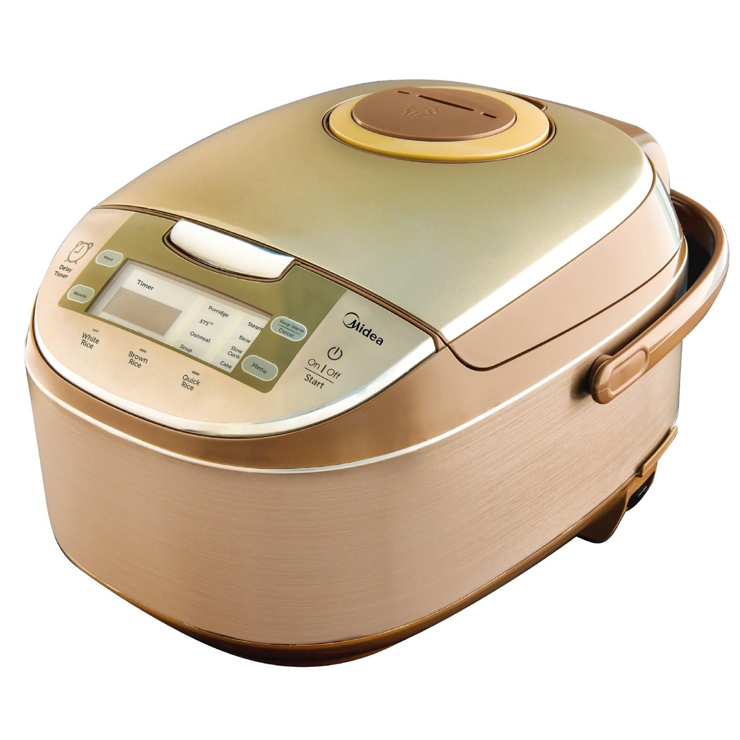 Midea Micom Rice Cooker, Digital Multi-Functional Ricer Cooker/Steamer, Brown Rice, Slow Cooker (3L/5.5Cup, Champange) MB-FS3017