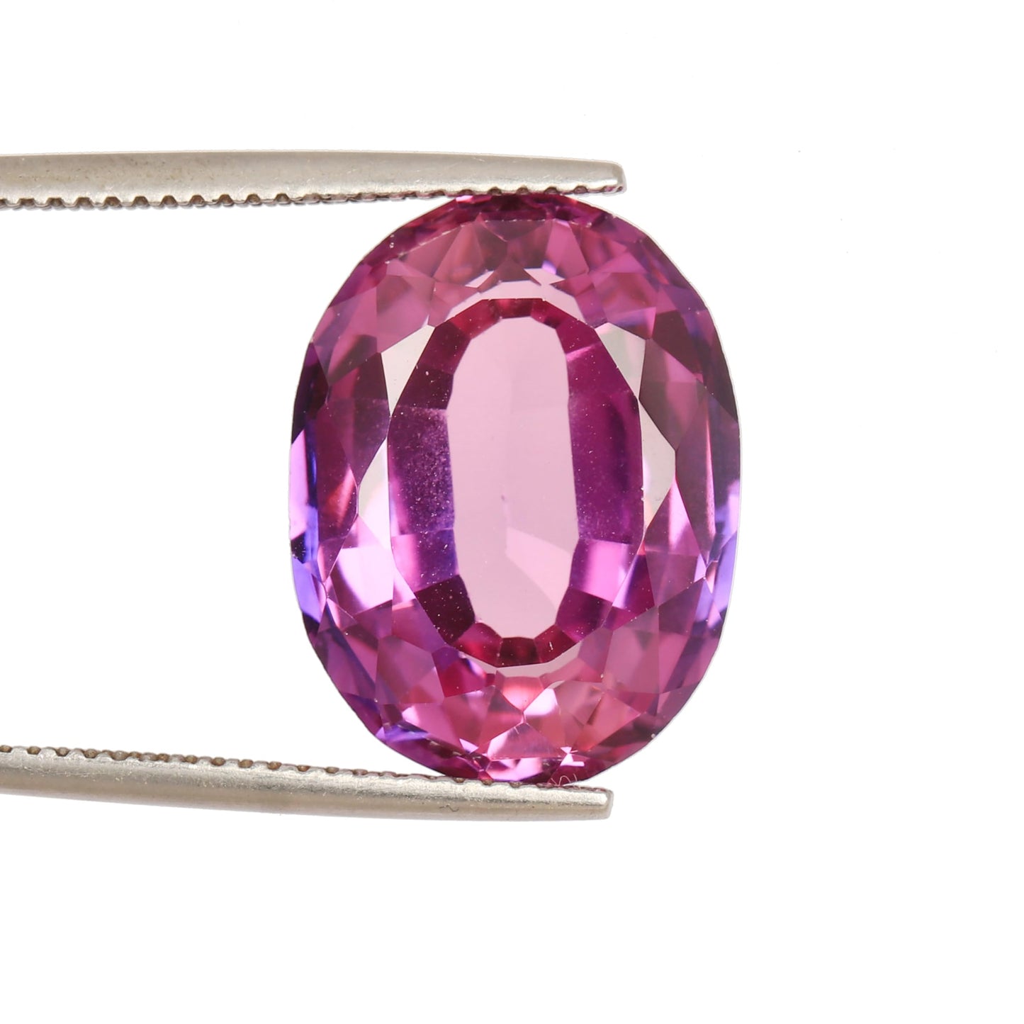 REAL-GEMS Natural 15.55 Carat Pink Kunzite Oval Cut Translucent Certified Loose Gemstone for Jewelry Making
