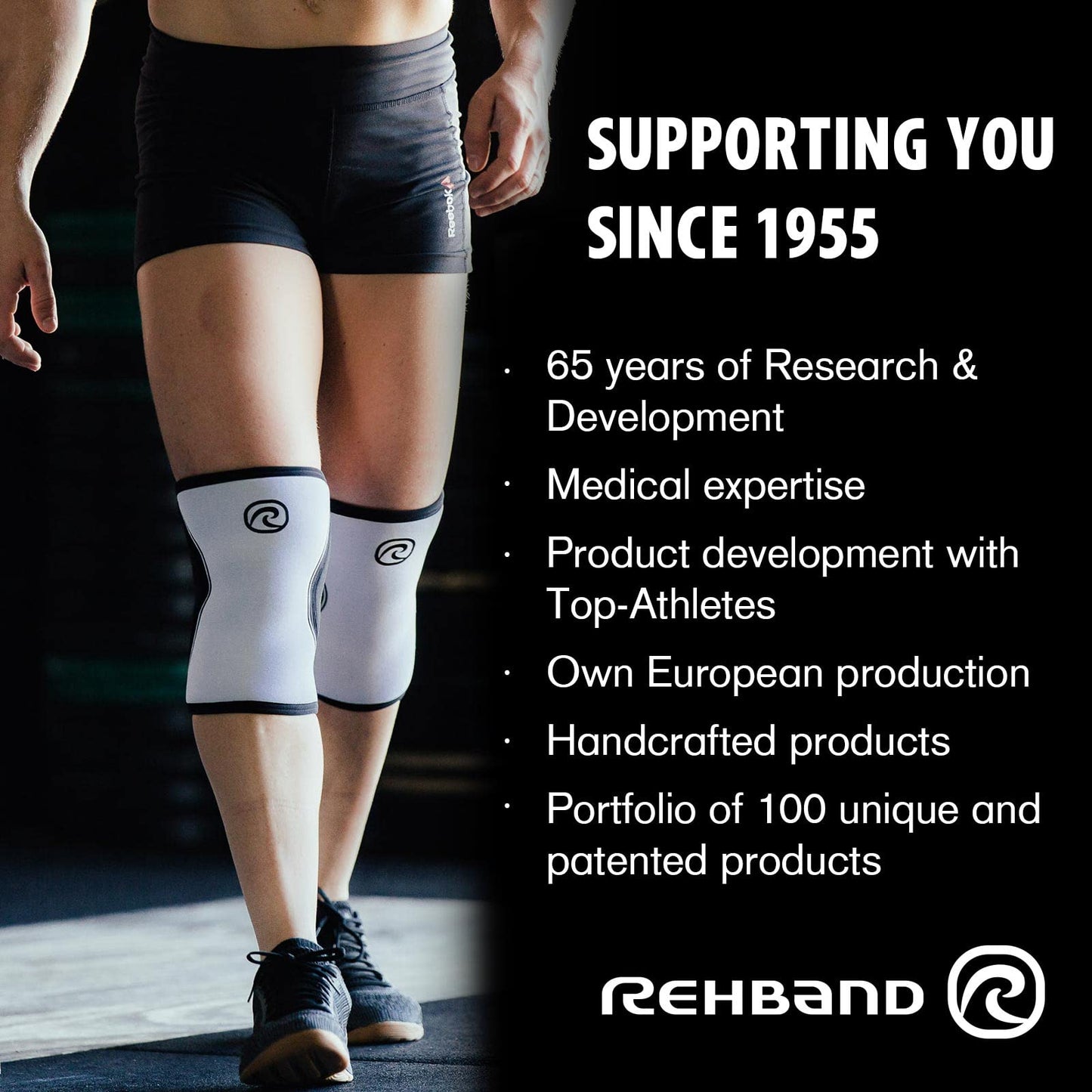 Rehband light Knee Support 3mm, Knee Sleeve for Endurance & Fitness, more stability and movement control during workout, Colour:Blue, Size:X-Large