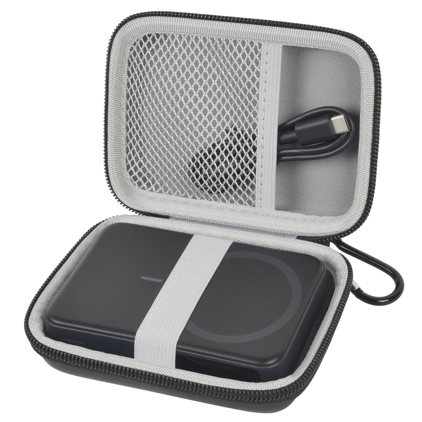 Portable Charger Case Compatible with Anker MagGo Power Bank (10K) 15W MagSafe Battery Pack, Storage Holder for 633/622/621/321/A1654 10000mAh 5000mAh Cell Phone Power Delivery - Carrying Bag Only