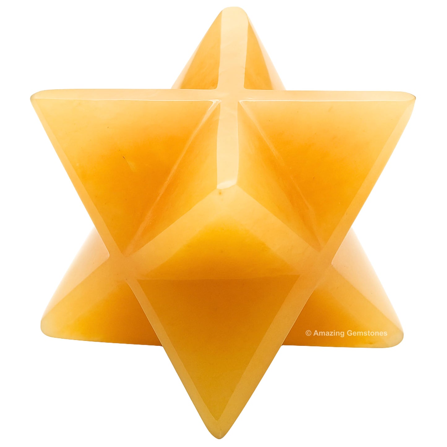 Amazing Gemstone Yellow Aventurine Merkaba Crystal - 1.5 Inches Metaphysical Merkaba Star for Meditation - Energetic Tetrahedron Crystal and Healing Stones and Healing (35-40mm)