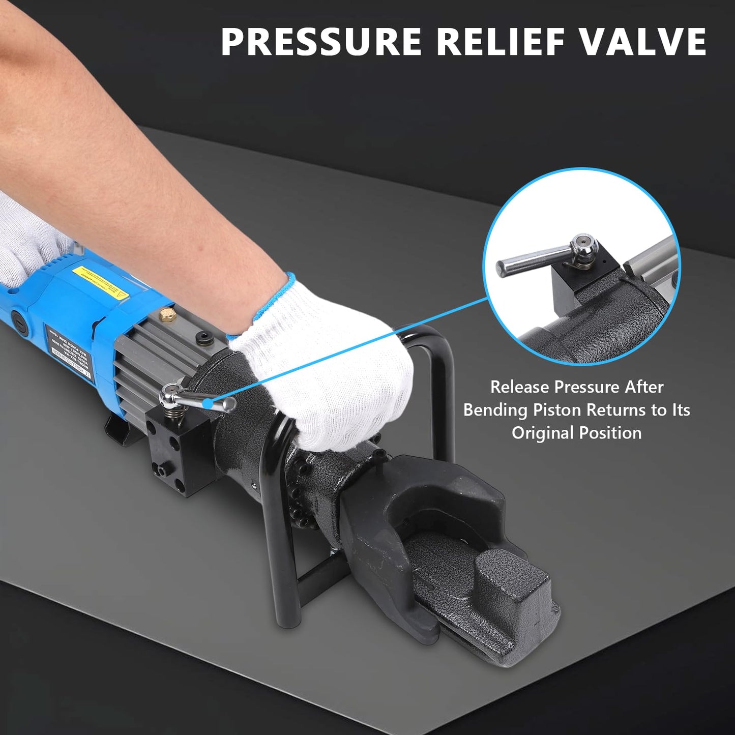 1400W Electric Rebar Bender 110V Rebar Bender 60Hz Hydraulic Rebar Bending Machine for Rebar Medium Magnetic Steel Low-Carbon Steel Round Steel Bend Range 5/32’’ to 5/8’’ Bend Speed 4-5S