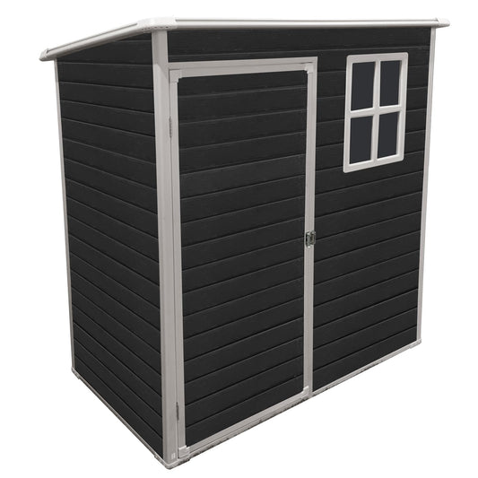 KEIKI 5x3 FT Outdoor Storage Shed Waterproof Resin Cabinet Polypropylene Frame with Lockable Doors for Patio Furniture