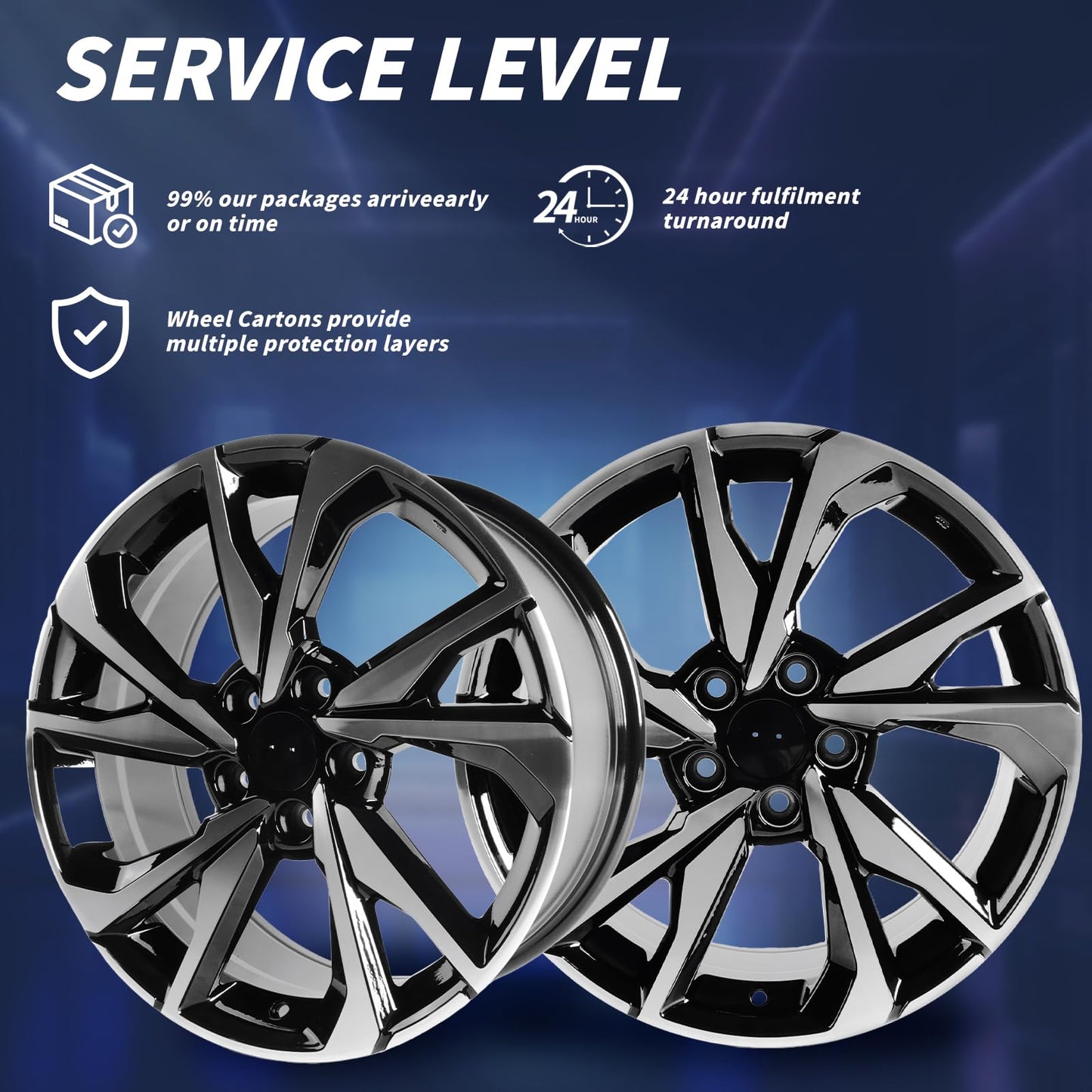 LUNEGUE 18Inch 18"x8" Single Wheel Rim Fits For Honda Civic 2017 2018 2019 2020 2021, OE Direct Replacement Rim 42700TBFA91