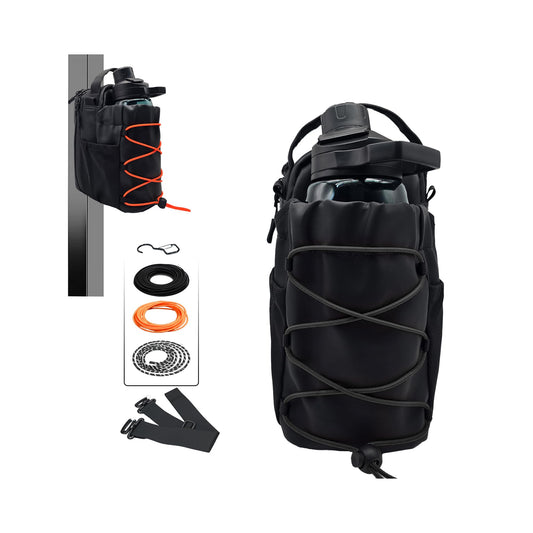 Gtzzot Magnetic Gym Bag for Men And Women with 20-46oz Water Bottle Holder, Featuring 3-Color Elastic Strap and Detachable Hook | Small Crossbody Sling Bag with Adjustable Strap for Travel Work Sports