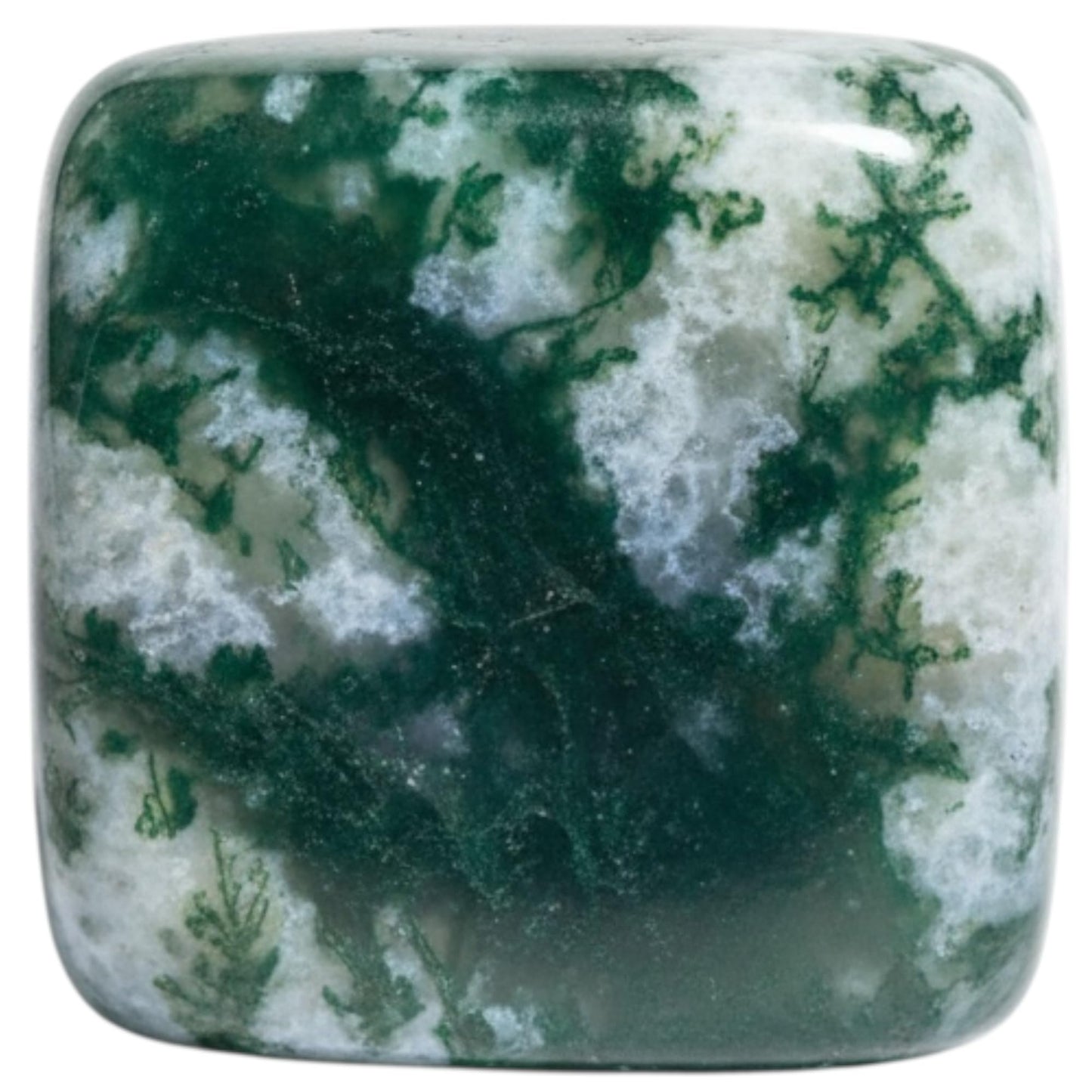 Moss Agate Tumbled Stone – Natural Green Crystal Gemstone for Positivity, Growth & Balance – Pocket Stone for Meditation, Reiki, Chakra, Yoga & Spiritual Décor