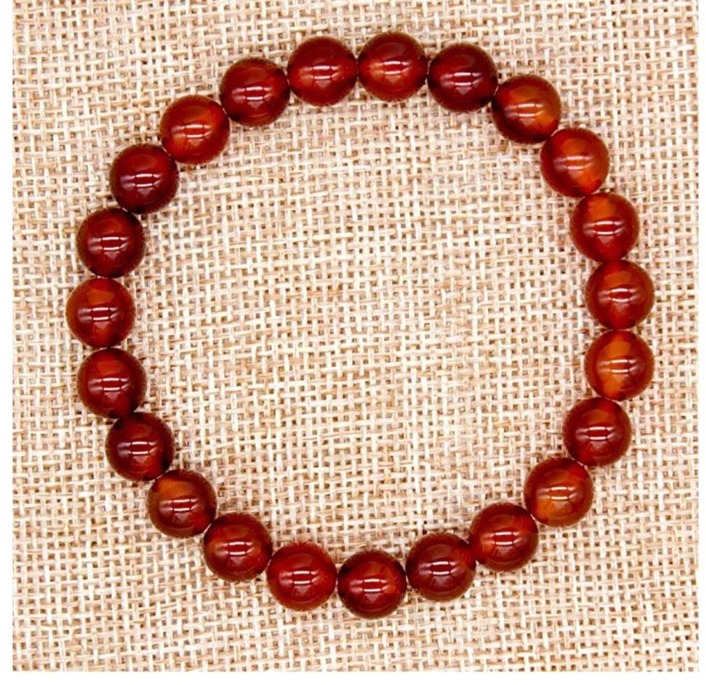 Adabele Real Natural Carnelian Red Agate Gemstone Beaded Bracelet 7 inch Stretch Chakra Red Gems Stones Healing Crystal Energy Quartz Rock GB8-29