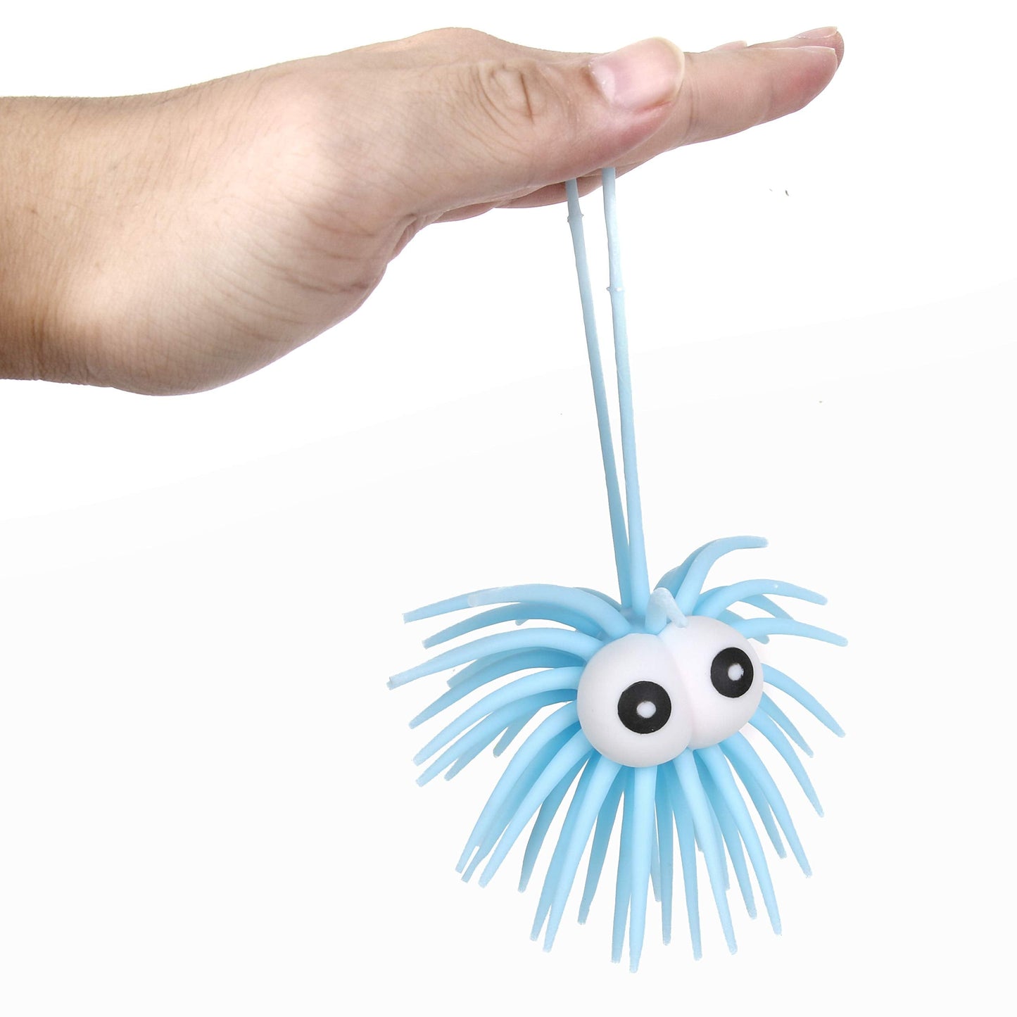 PROLOSO 12 Pcs Stress Relief Sea Urchin Puffer Balls Light Up Spiky Sensory Toy Fidget Balls Glow in the Dark Party Supplies