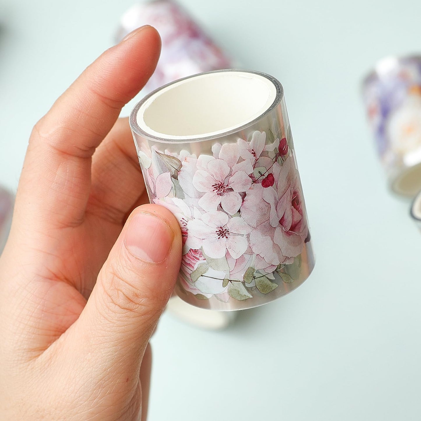 Cratey Floral Washi Tape Set - 12 PET & Washi Tapes for Journaling Stickers, Scrapbooking Supplies, Planner, Bullet Journals,Arts & Crafts. Use as Stickers
