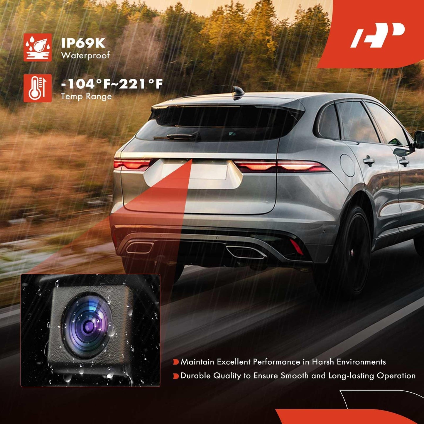 A-Premium Park Assist Camera Rear View Backup Reverse Camera Compatible with Select Nissan Models - 2011-2015 Rogue, 2014-2015 Rogue Select - Replace# 284421VK0A