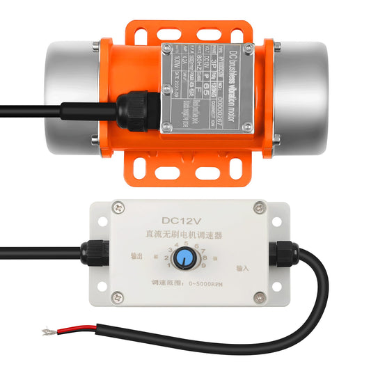 Vibrator Motor for Salt & Sand Spreader and Concrete Mixer 5000rpm 100W DC12V Aluminum Alloy Case Concrete Vibrator