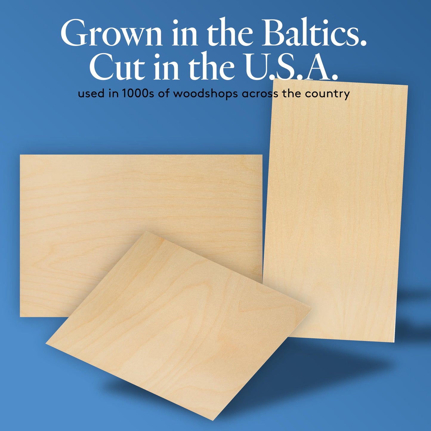 Baltic Birch Plywood 15 x 30 x 1/4 Inch - 6 mm Craft Wood, Pack of 2 B/BB Grade, Stronger Than Basswood Sheets or Balsa Wood, Perfect for Laser, CNC Cutting, Wood Burning, by Woodpeckers